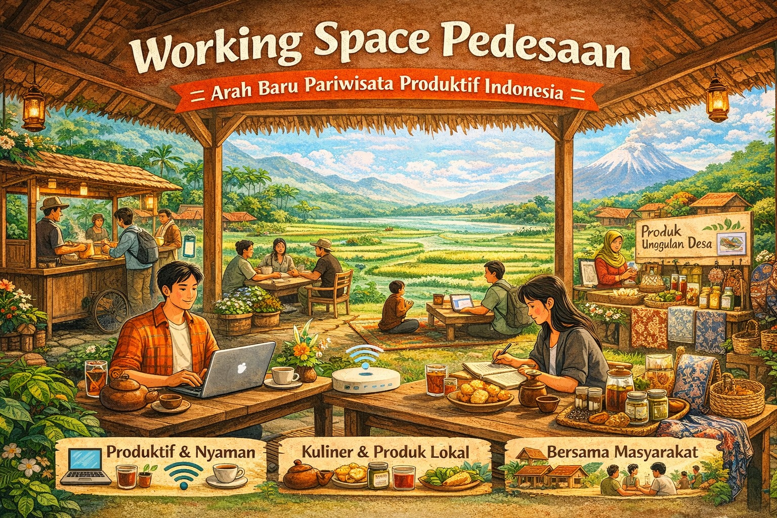 Working Space Pedesaan, Peluang Baru Pariwisata Produktif Indonesia