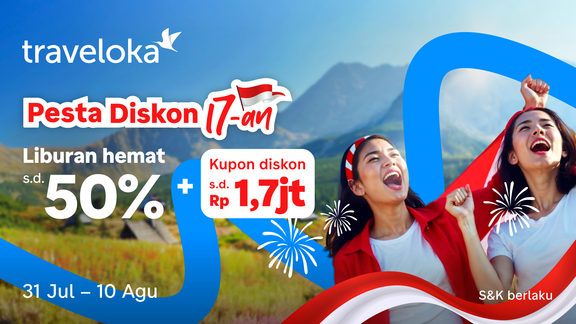 Galeri Pesta Diskon 17-an Traveloka Dimulai! 
